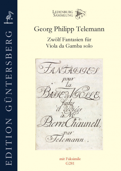 Telemann, Georg Philipp (1681–1767): Twelve Fantasias for Viola da Gamba solo TWV 40: 26–37