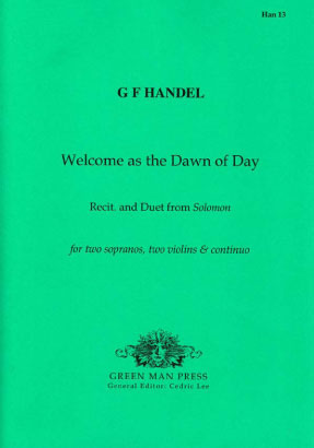 Händel, Georg Friedrich (1685-1759): Welcome as the dawn of day