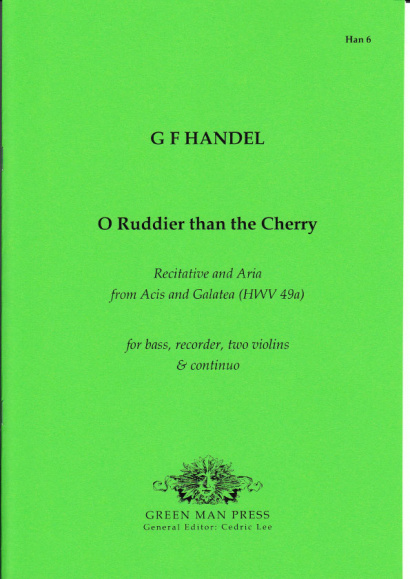 Händel, Georg Friedrich (1685-1759): O Ruddier then the Cherry!