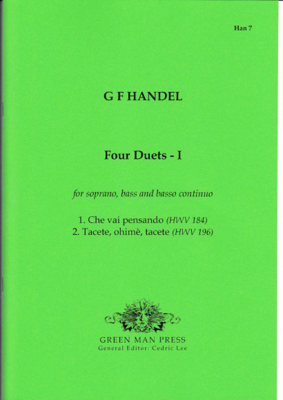 Händel, Georg Friedrich (1685-1759): Vier Duette - I & II<br>- Band I (HWV 184, 196)
