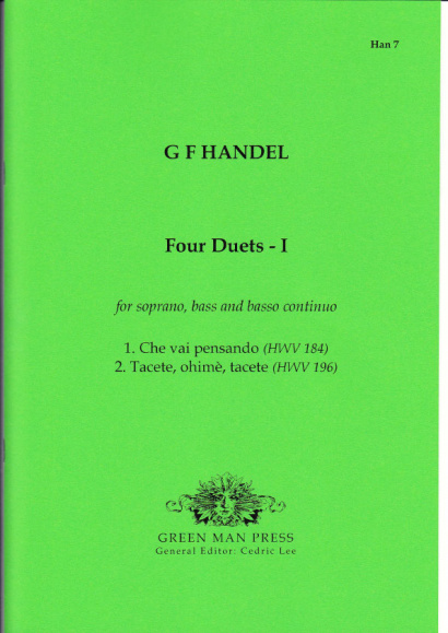 Händel, Georg Friedrich (1685-1759): Vier Duette - I & II<br>- Band I (HWV 184, 196)