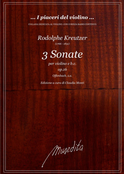 Kreutzer, Rodolphe (1766–1831):<br>3 Sonate op. 16