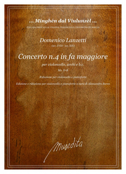 Lanzetti, Domenico (18th–19th century): Concerto No. 4 in fa maggiore<br>Piano reduction with solo part