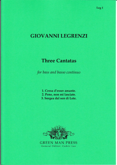 Legrenzi, Giovanni (~1626-1690): Drei Kantaten für Solo-Baß