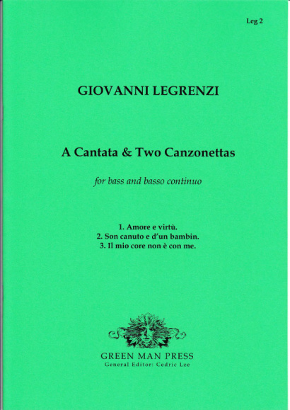 Legrenzi, Giovanni (~1626-1690): Kantate & zwei Kanzonetten für Solo-Baß