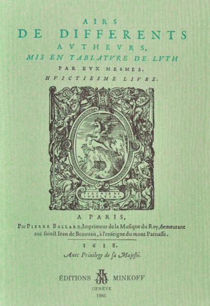 BALLARD, Pierre (c.1575–1639): [imprimeur/éditeur] Airs VIII 1618