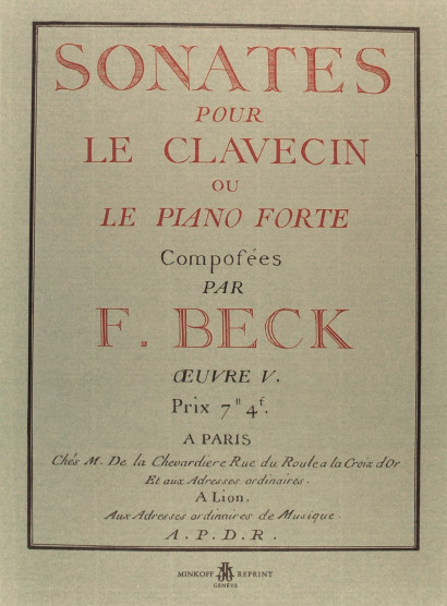 BECK, Franz (1723–1809): Sonates