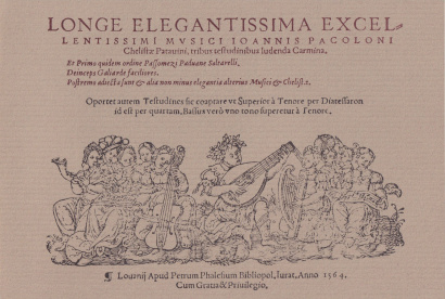 Pacoloni, Giovanni: Tribus Testudinibus Ludenda Carmina (1564)