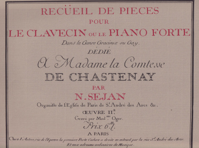 Séjan, Nicolas: Recueil de Pièces op. 2
