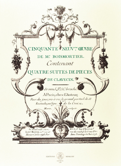 BOISMORTIER, J.B. Bodin de (1691–1755): Cinquante-neuvième œuvre contenant quatre suites