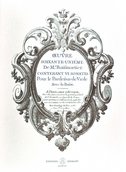 BOISMORTIER, J.B. Bodin de (1691–1755): Œuvre soixante-unième contenant VI sonates