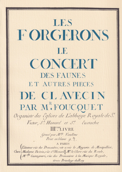 Foucquet, Pierre-Claude (1694–1772): Pièces de Clavecin III