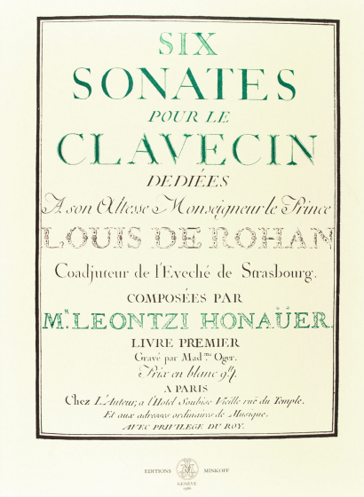 HONAUER, Leonzi (fl.1735–1778): Six sonates