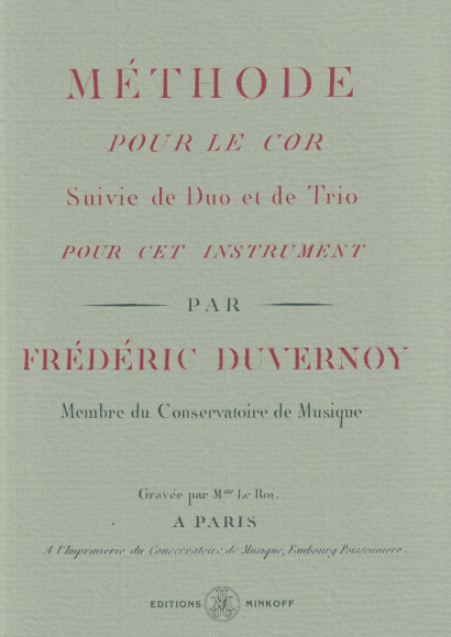 Duvernoy, Frédéric: Méthode pour le Cor (Method for French horn)