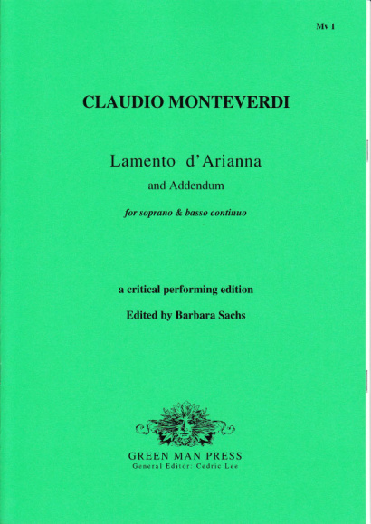 Monteverdi, Claudio  (1567-1643): Lamento d’Arianna