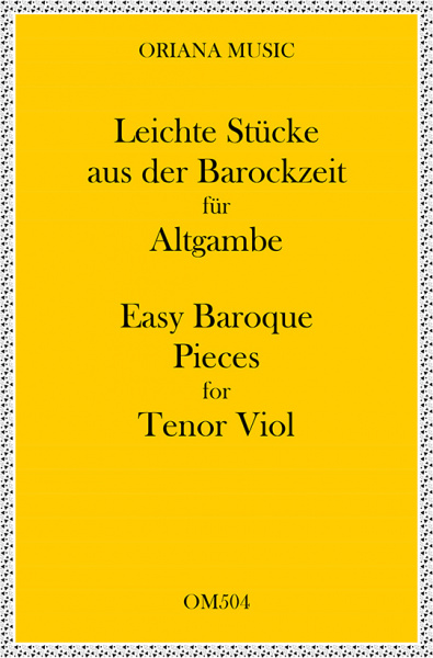 Easy Baroque Pieces for Tenor Viol<br>(violin clef)