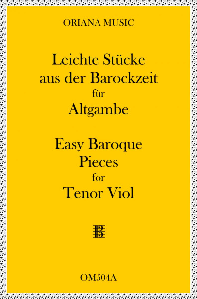 Easy Baroque Pieces for Tenor Viol<br>(alto clef)