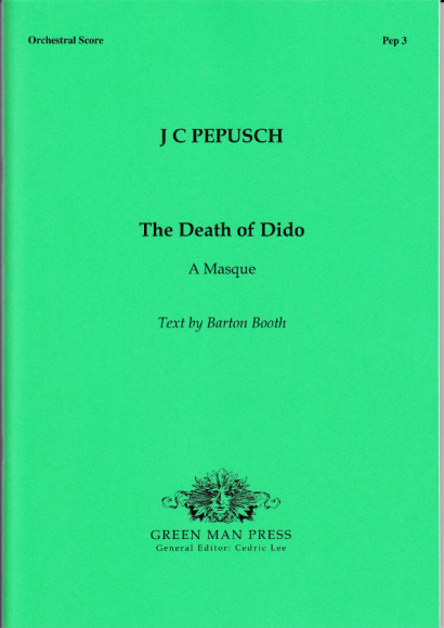 Pepusch, Johann Chr. (1667-1752): The Death of Dido<br>- score