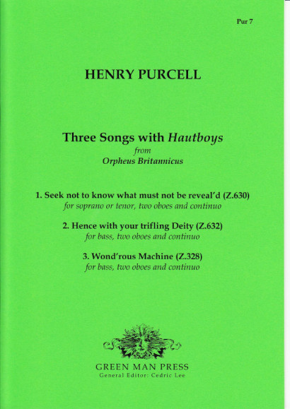 Purcell, Henry (1659-1695): Songs with Hautboys from Orpheus Britannicus