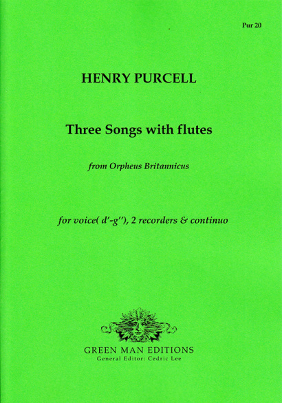 Purcell, Henry (1659–1695): 3 Songs with Flutes from Orpheus Britannicus