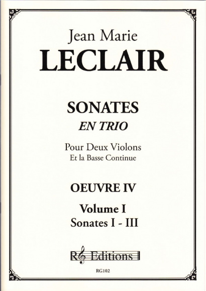 Leclair, Jean Marie (1697- 1764): Sonates en trio, op. 4<br>- Volume I Sonates 1-3