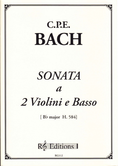 Bach, Carl Philipp Emanuel (1714-1788): Sonata a 2 Violini e Basso'