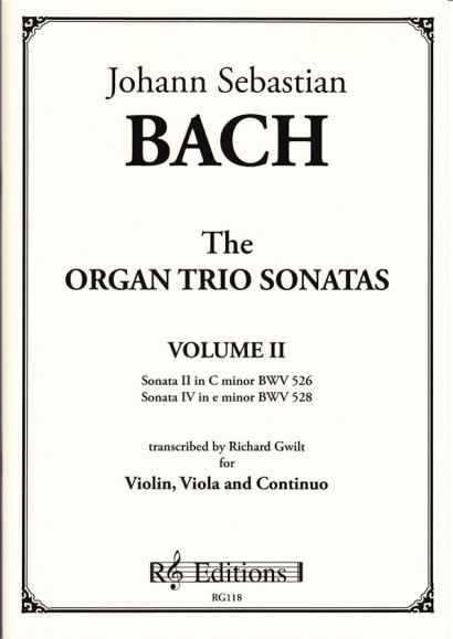 Bach, Johann Sebastian : Organ Trio Sonatas<br>- Band II (Violine & Viola)
