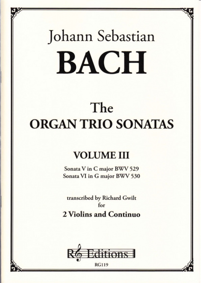 Bach, Johann Sebastian : Organ Trio Sonatas<br>- Band III (2 Violinen)