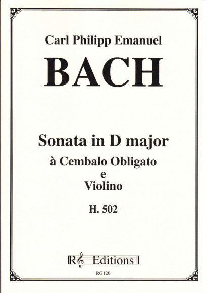 Bach, Carl Philipp Emanuel  (1714-1788): Sonate D-Dur, H 502