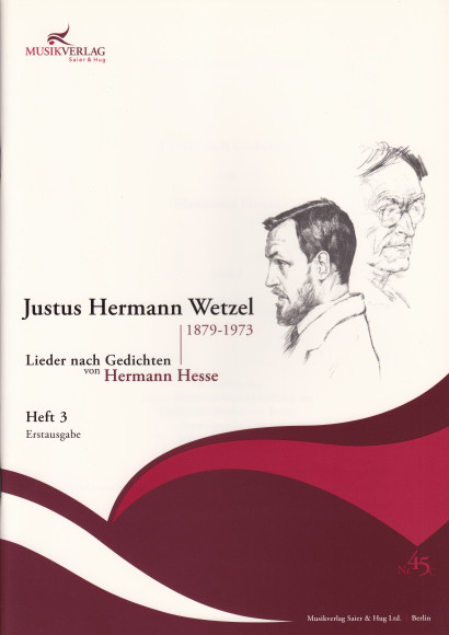 Wetzel, Justus Hermann (1879–1973): 42 Lieder nach Gedichten von Hermann Hesse - Band 3 (32 S.)