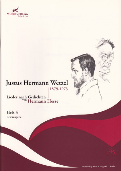 Wetzel, Justus Hermann (1879–1973): 42 Lieder nach Gedichten von Hermann Hesse - Band 4 (36 S.)