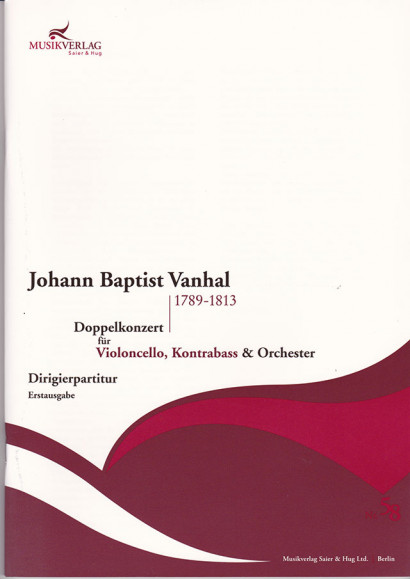 Vanhal, Johann Baptist (1789–1813): Doppelkonzert<br>– score