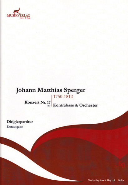 Sperger, Johann Matthias (1750–1812): Konzert Nr. 17