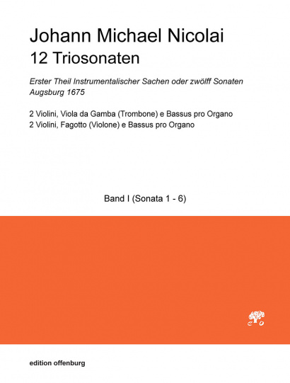 Nicolai, Johann Michael (1629–1685): 12 Trio Sonatas – Volume 1