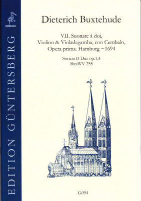 Buxtehude, Dieterich (~1637-1707): VI. Suonate à doi, Violino & Violadagamba, con Cembalo, Opera prima BuxWV 252-258<br>- Special prize for 7 volumes