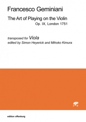 Geminiani the art of playing on the violin hotsell